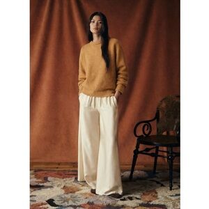 Vintage 1990s J. Crew | 100% Wool Butter 🧈 Yellow Crewneck Sweater ~ XL